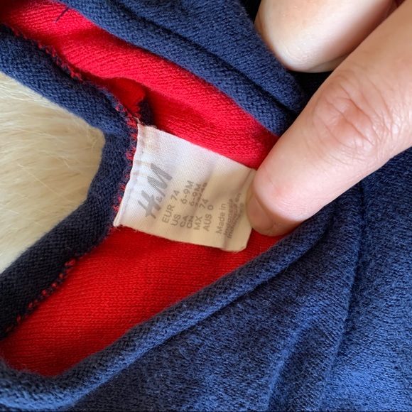 H&M matching baby girl set 4-6 months navy - Picture 4 of 6